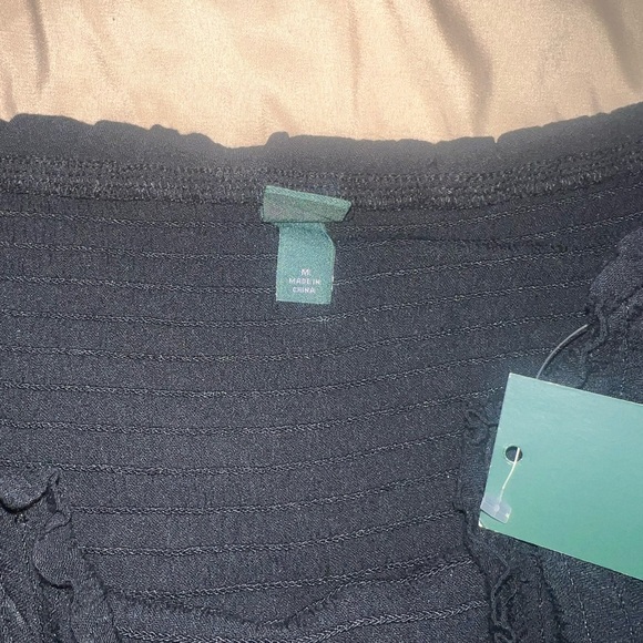 Black Ribbed Strapless Romper - Picture 4 of 4